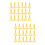 60 Pcs Mini Plastic Easel For Art Painting Name Display Yellow 7