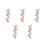 5Pcs Pu Numbered Stitch Marker Chain For Knitting Crocheting 5
