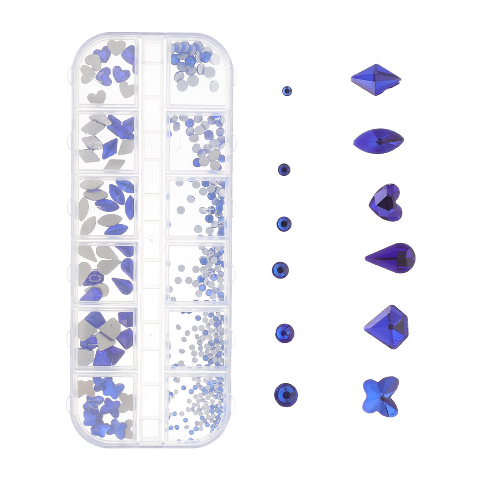 Iplusmile 4 Boxes Nail Resin Diamonds Diy Rhinestones Decorative Ornaments