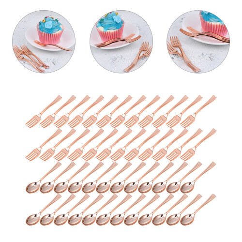48 Pezzi E Forchette Per Dolci Gelato Torta 2