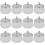12Stk Acryl Liquid Dappen Dish Silber Mit Praktischem Deckel 7