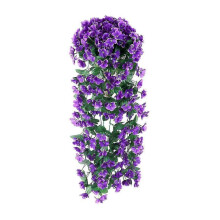 (Dark purple) Artificial Fake Hanging Flowers Vine Plant Home Garden Decor Indoor Outdoor Lot Gift f54