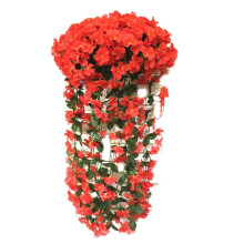 (Red) Artificial Fake Hanging Flowers Vine Plant Home Garden Decor Indoor Outdoor Lot Gift f54
