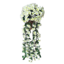 (White) Artificial Fake Hanging Flowers Vine Plant Home Garden Decor Indoor Outdoor Lot Gift f54