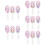 5 Sets 3Pcs Lovely Panda Pattern Combs Assorted Colors 10
