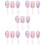 5 Sets 3Pcs Lovely Panda Pattern Combs Assorted Colors 8