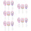 5 Sets 3Pcs Lovely Panda Pattern Combs Assorted Colors 11