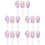 5 Sets 3Pcs Lovely Panda Pattern Combs Assorted Colors 6