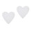 2Pcs Heart Shaped Canvas Panel With White Frames For Painting Decor 10