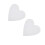 2Pcs Heart Shaped Canvas Panel With White Frames For Painting Decor 8