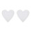 2Pcs Heart Shaped Canvas Panel With White Frames For Painting Decor 4