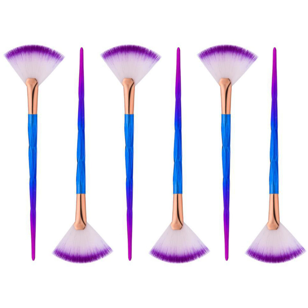 Aboofan 12 Pcs Fan Makeup Brushes For Facial Mask Application Reusable Tools