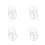 24Pcs Guitar String Set White Acoustic Metal Folk Replacement 9