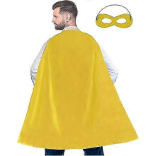 (yellow) Adult Superhero Capes and Masks - Halloween Costumes Adult Cape Superhero Party Capes-Yvan
