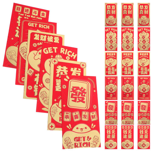 120 Pcs Red Envelopes For Chinese Lunar New Year Decorations