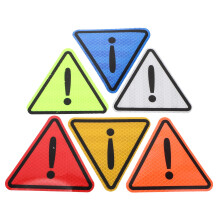 2 Sets Car Safety Reflective Triangular Danger Stickers