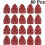 180 Pcs Triangle Sand Paper With Holes Flocking Self Adhesive Dark Red 5