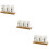 3Pcs Wood Base Kitchen Drain Chopstick Storage Container White 9