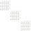3000 Pcs Cucurbit Shape Safety Clothes Silver 9