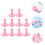 10Pcs Detachable Manicure Practice Stands Nail Tip Holders Pink 4