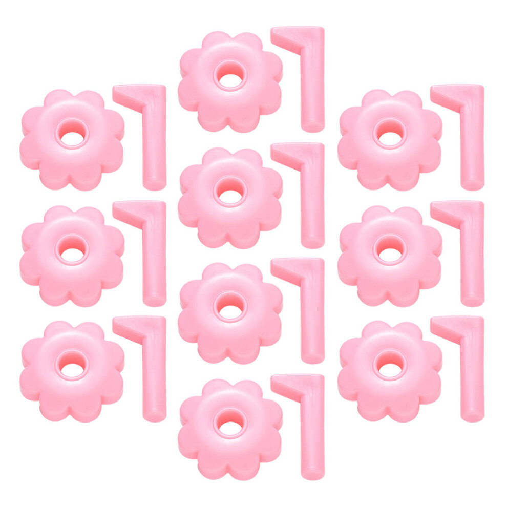 Artibetter Pink 10Pcs Detachable Manicure Practice Stands Nail Tip Holders