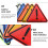 2 Sets Car Safety Reflective Triangular Danger Stickers 9