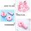 10Pcs Detachable Manicure Practice Stands Nail Tip Holders Pink 7