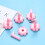 10Pcs Detachable Manicure Practice Stands Nail Tip Holders Pink 6