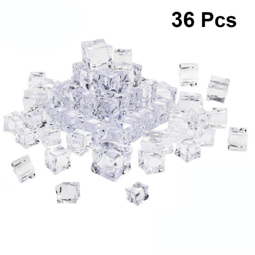 36Pcs Simulation Ice Cubes Acrylic Transparent For Photography 1