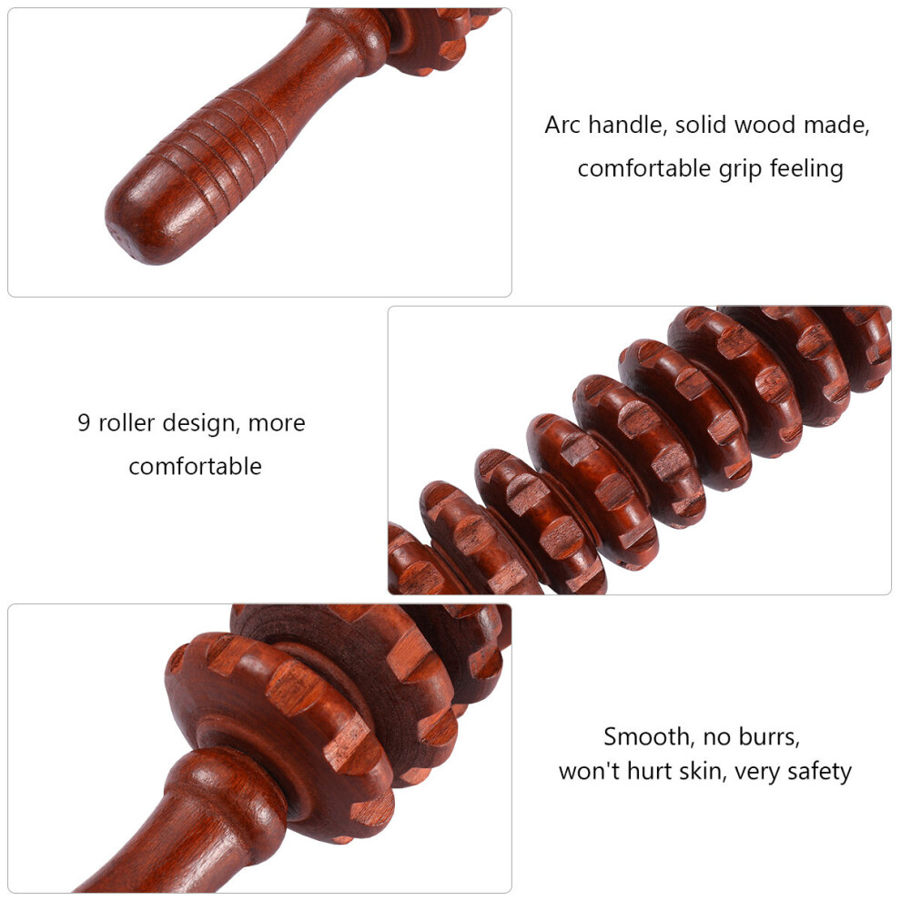 Aboofan 2Pcs Wood Massager Roller Handheld Muscle