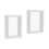 2Pcs Diy 3D Plant Frame Double Sided Glass Leaves 6Inch White 4