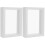 2Pcs Diy 3D Plant Frame Double Sided Glass Leaves 6Inch White 2