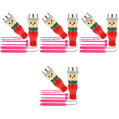 4 Sets Spool Knitting Doll Wooden Tool Diy 2