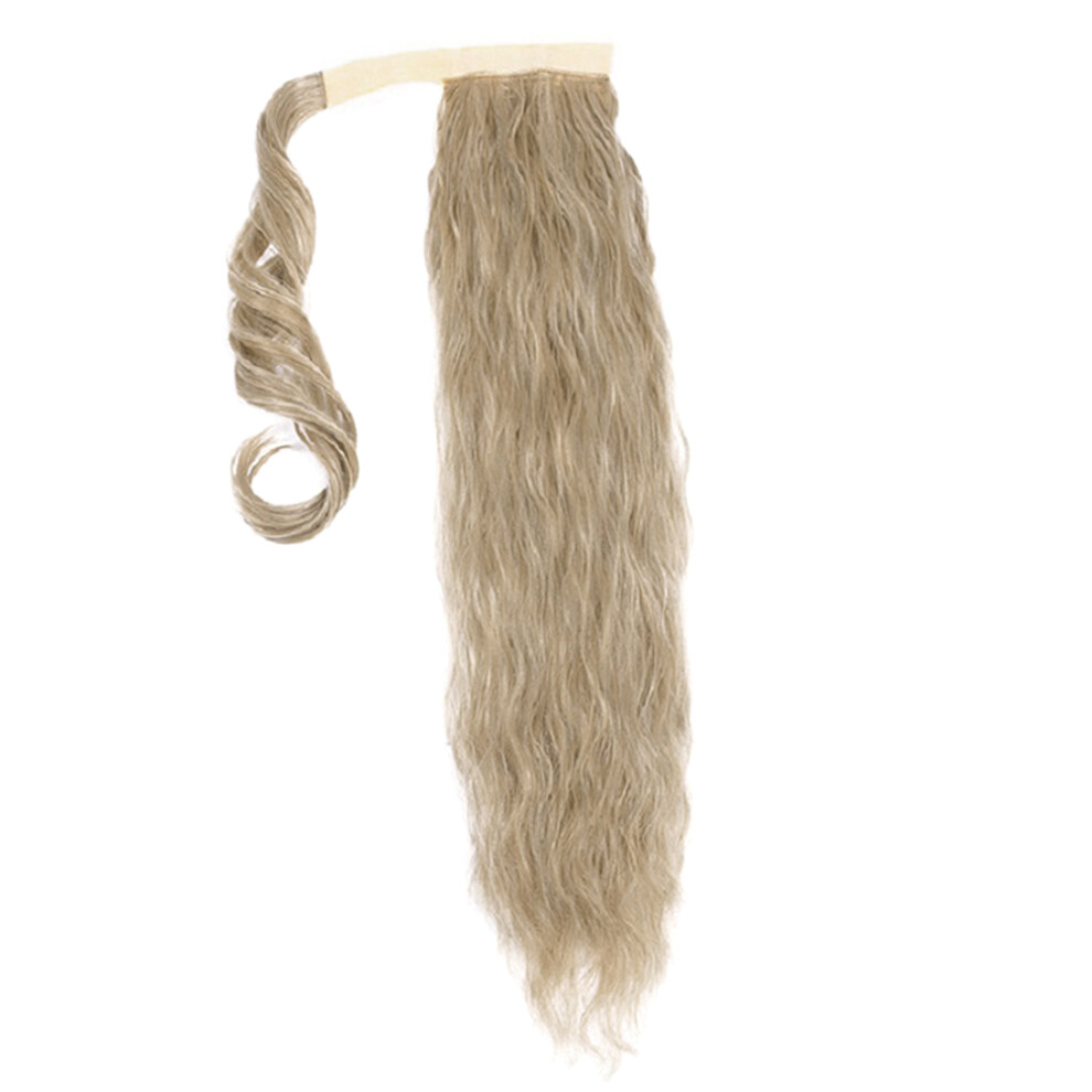 Aboofan 1Pc Seamless Khaki Curly Hair Piece Ponytail Wig For Women Use