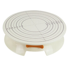 1Pc 12 Inch Plastic Rotating Cake Turntable With Scale For Home Bakery