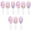 3 Sets 3Pcs Lovely Panda Pattern Combs Assorted Colors 3