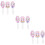 3 Sets 3Pcs Lovely Panda Pattern Combs Assorted Colors 9