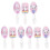 3 Sets 3Pcs Lovely Panda Pattern Combs Assorted Colors 2