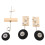 8 Sets Rc Airplane Landing Wheels Replacement Undercarriage Gear 1