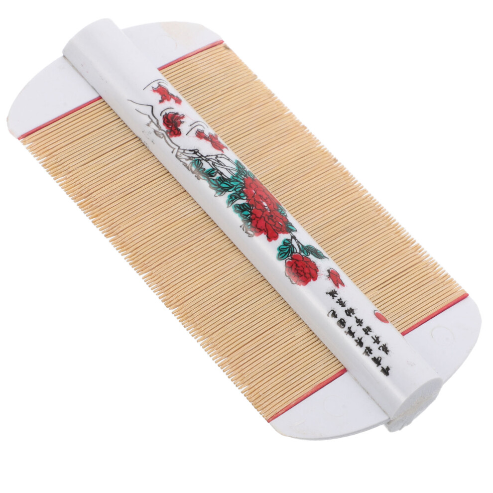 Vaguelly Unisex Double Sided Bamboo Comb With Dense Teeth For Scalp Detangling