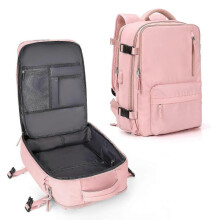 (43x30x20cm, Pink) Waterproof Lightweight Travel Backpack Bags Large Capacity Women's Multifunctional Suitcase Usb Charging Woman Airplane Luggage