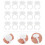100Pcs Pigment Ring Holders Eyelash Glue Cups Plastic White 4