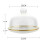 One Set Glass Cake Cover With Ceramic Tray Dessert Dome 9