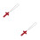 2Pièces Charm Auto Croix Rouge Strass Alliage Résistant Décoration 7