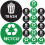 4 Sets Trash Can Recycle Stickers Waste Sorting Decals 1