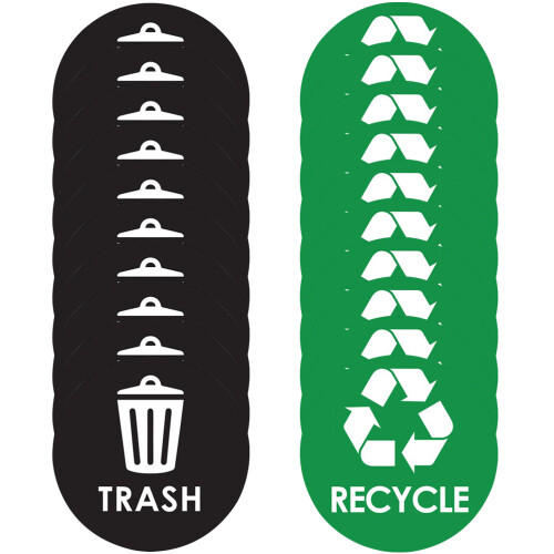 4 Sets Trash Can Recycle Stickers Waste Sorting Decals 2