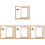 4Pcs Double Sided Rotating Wood Picture Frame With Lamp 4