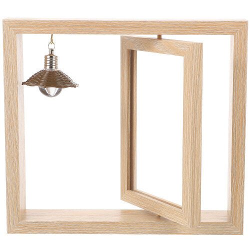 4Pcs Double Sided Rotating Wood Picture Frame With Lamp 2