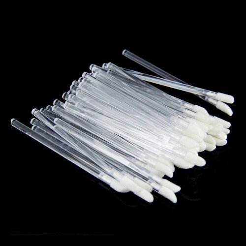150Pcs Disposable Makeup Lip Brush Applicator Wands (Transparent) 1