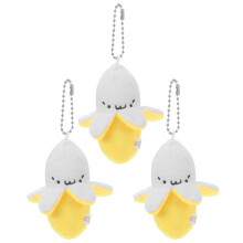 6Pièces Accessoire Banane Peluche Suspendu Sac Clé Anti-Stress